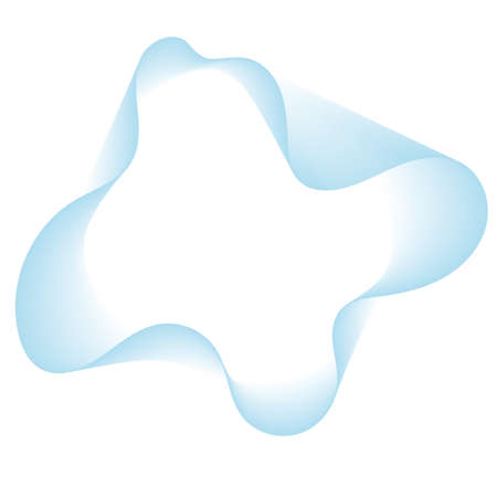 frame with abstract vector blue waves lines on white backgroundのイラスト素材