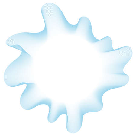 abstract vector blue wave melody lines on white backgroundのイラスト素材