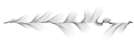 Abstract vector gray colored wave melody lines on white background
