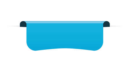 Vector illustration of blue colored label banner on white backgroundのイラスト素材