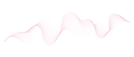 abstract vector illustration of violet colored wave lines on white background
