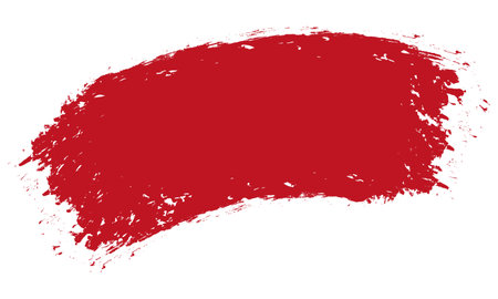 red colored vector brush painted banner on white backgroundのイラスト素材
