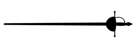 vector illustration of small sword silhouette