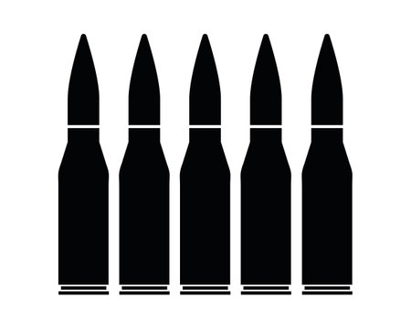 vector illustration set of bullet silhouetteのイラスト素材