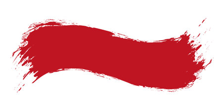 Vector illustration of red colored brush painted bannerのイラスト素材