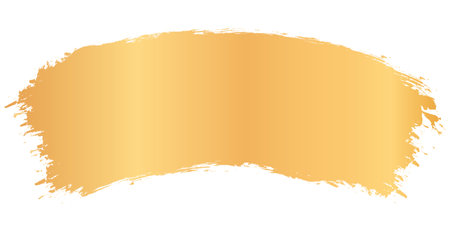 Vector illustration of gold colored brush painted bannerのイラスト素材