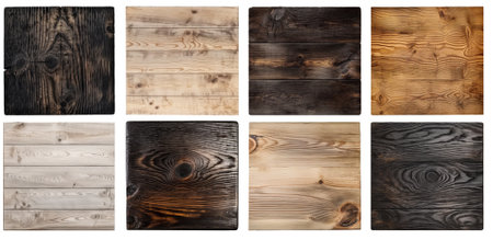 set of different wooden board banners. Created with Generative AIの素材