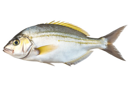 isolated illustrations of fresh fish. Created with Generative AIの素材