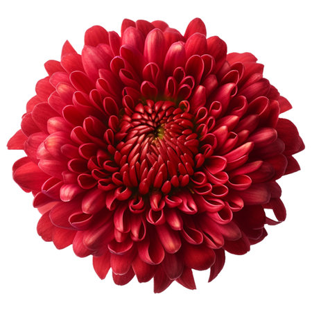 isolated illustration of red dahlia flower. Created with Generative AIの素材
