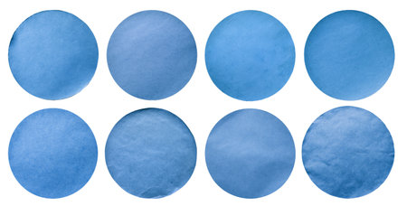 illustration of old blue colored circle banner stickers. Created with Generative AIの素材