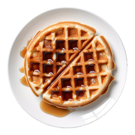 isolated illustration of waffle plate. Created with Generative AIの素材