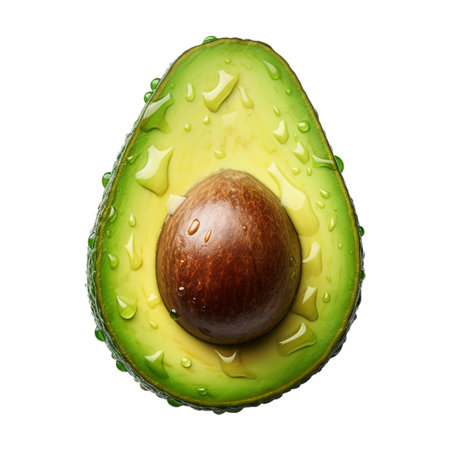 isolated illustration of avocado. Created with Generative AIの素材