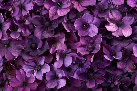illustration of violet flowers background. Created with Generative AIの素材