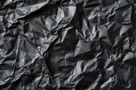 illustration of black crumpled paper texture background. Created with Generative AIの素材