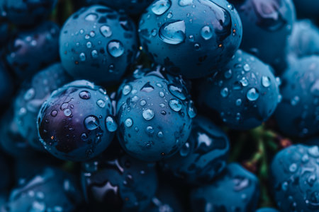 illustration of grapes on the vine texture. Created with Generative AIの素材