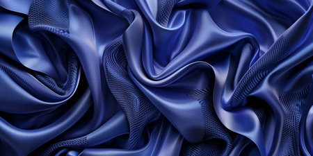 Smooth elegant blue silk or satin luxury cloth texture can use as abstract background. Luxurious background designの素材