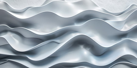 Abstract silver background with waves illustrationの素材