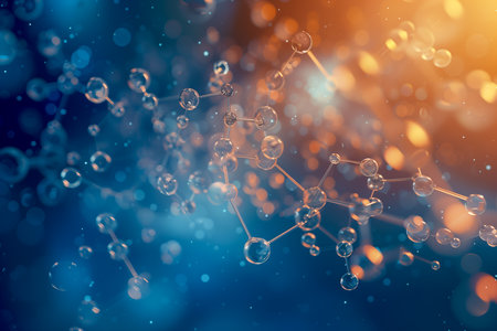 Molecule structure, scientific background, illustrationの素材