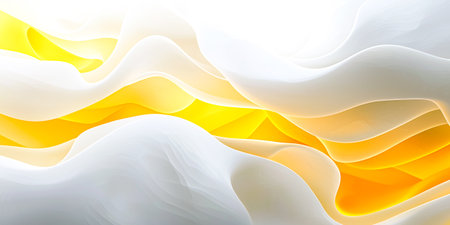 abstract background of white and yellow colors with smooth lines in itの素材