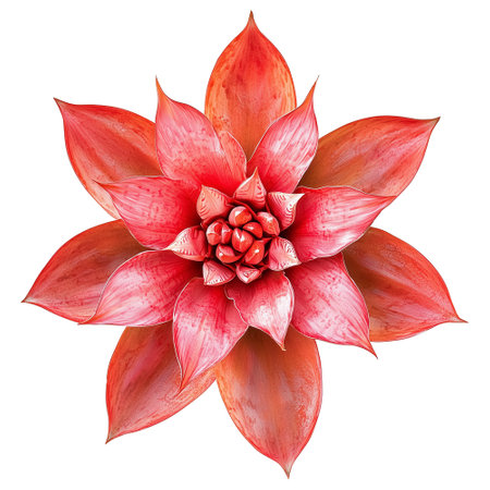 red flower isolated on white backgroundの素材