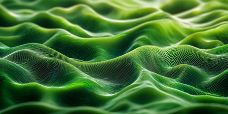 Abstract wavy surface. Futuristic background.の素材