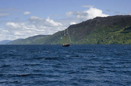The famous Loch Ness in the scottish highlands の写真素材