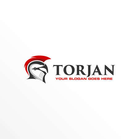 Spartan helmet logo free vector stock. Viking abstract design concept. Can be used as a symbol related to fighter.のイラスト素材