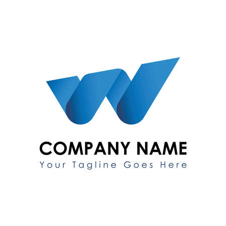 Letter or word W unique font like trade or chart Image graphic icon logo design abstract concept vector stock. Can be used as a symbol related to initial or monogramのイラスト素材