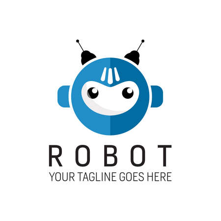simple and unique robot head Image graphic icon logo design abstract concept vector stock. Can be used as a symbol related to techのイラスト素材