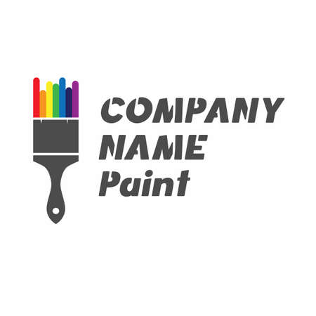 Amazing brush and multi colors paint Image graphic icon logo design abstract concept vector stock. Can be used as a symbol associated with interior.のイラスト素材
