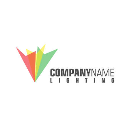 Three lighting highlight up Image graphic icon logo design abstract concept vector stock. Can be used as a symbol related to sparkling or interiorのイラスト素材
