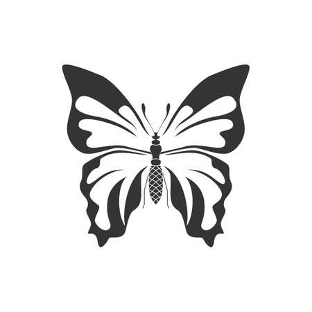 Artistic wing and body butterfly Image graphic icon logo design abstract concept vector stock. Can be used as a symbol related to animal or monogramのイラスト素材