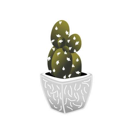 spiny cactus spiked round in pot Image graphic icon logo design abstract concept vector stock. Can be used as a symbol related to nature or interiorのイラスト素材