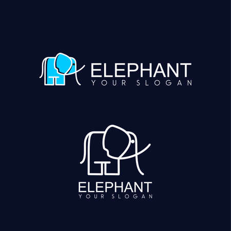Simple and funny Elephant image graphic icon logo design abstract concept vector stock. Can be used as a symbol associated animal or cartoonのイラスト素材