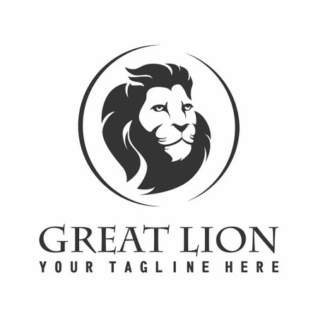 unique Lion head with very fierce image graphic icon logo design abstract concept vector stock. Can be used as a symbol related to animal.のイラスト素材