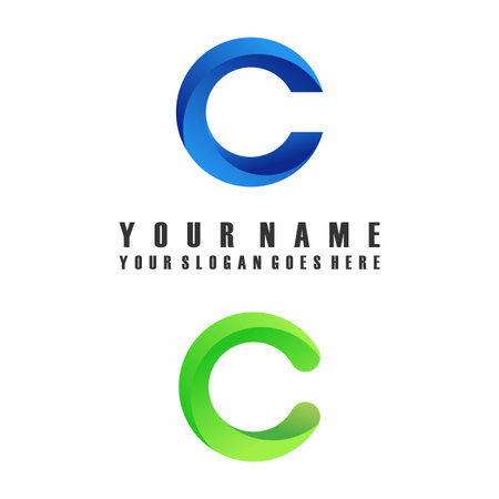 Simple and unique Letter or word C attractive font image graphic icon logo design abstract concept vector stock. Can be used as a symbol related to initial or monogramのイラスト素材
