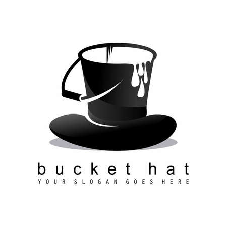 Simple and unique water or paint bucket and magic hat image graphic icon logo design abstract concept vector stock. Can be used as a symbol related to illustration or interior.のイラスト素材