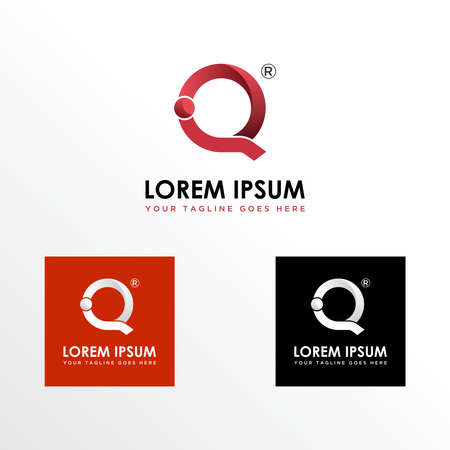 Simple and unique Letter or word Q or IQ font image graphic icon logo design abstract concept vector stock. Can be used as a symbol related to initial or monogramのイラスト素材