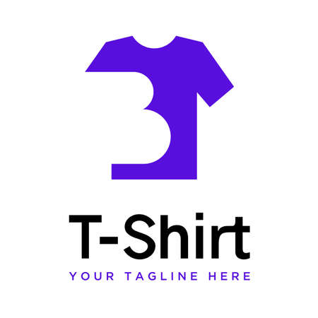 Simple Letter or word B font in T-Shirt with a unique image graphic icon logo design abstract concept vector stock. Can be used as a symbol related to initial or fashionのイラスト素材
