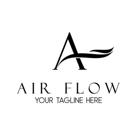 Simple and unique letter or word A serif font with waves image graphic icon logo design abstract concept vector stock. Can be used as a symbol related to initial or beautyのイラスト素材