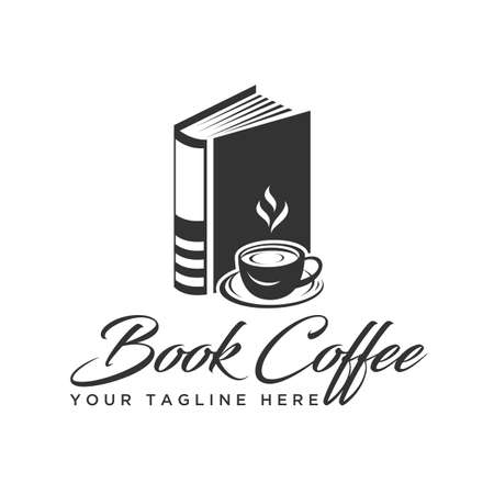 Simple and unique 3D book and coffee cup image graphic icon logo design abstract concept vector stock. Can be used as a symbol related to reading or drinkのイラスト素材