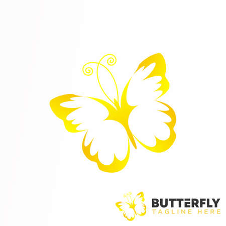 simple butterfly unique shape image graphic icon logo design abstract concept vector stock. can be used as corporate identity related to elegance or animalのイラスト素材