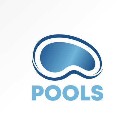 Simple swimming pool image graphic icon logo design abstract concept vector stock. Can be used as a symbol related to tourism or waterのイラスト素材