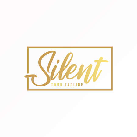 letter or word SILENT latin font image graphic icon logo design abstract concept vector stock. Can be used as a symbol related to word or typhograpyのイラスト素材