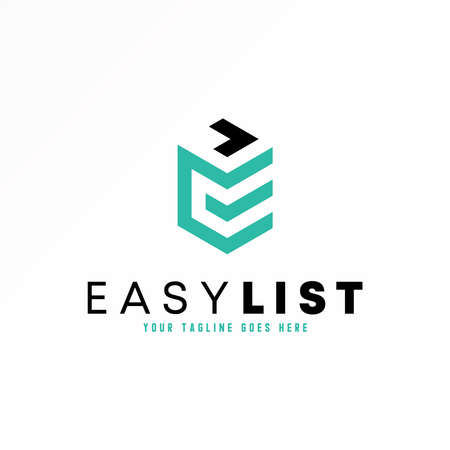 Simple Letter or word LE or EL font in 3D hexagon image graphic icon logo design abstract concept vector stock. Can be used as a symbol related to initial.のイラスト素材