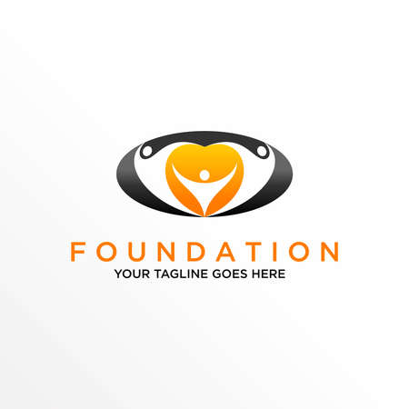 three People in love and ellipse image graphic icon logo design abstract concept vector stock. Can be used as a symbol related to community or people.のイラスト素材