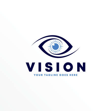 simple Eye in Flip line art image graphic icon logo design abstract concept vector stock. Can be used as a symbol related to Health.のイラスト素材