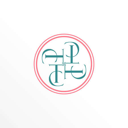 Letter or word TC serif font in rotation like motif image graphic icon logo design abstract concept vector stock. Can be used as a symbol related to initial or art.のイラスト素材