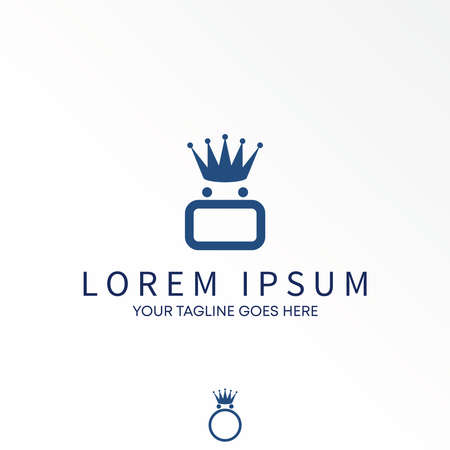 Funny Letter or word O and Crown image graphic icon logo design abstract concept vector stock. Can be used as a symbol related to initial or luxury.のイラスト素材