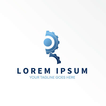 Double gear like Letter or word R font image graphic icon logo design abstract concept vector stock. Can be used as a symbol related to initial or mechanic.のイラスト素材